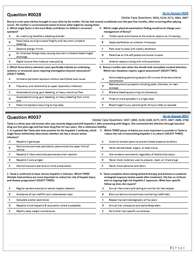 SAMPLE FMN Practice MCQ eBook Subscription – Family Medicine Notes